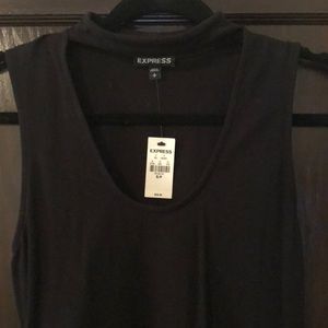 NWT Express Choker Neck Blouse Black
